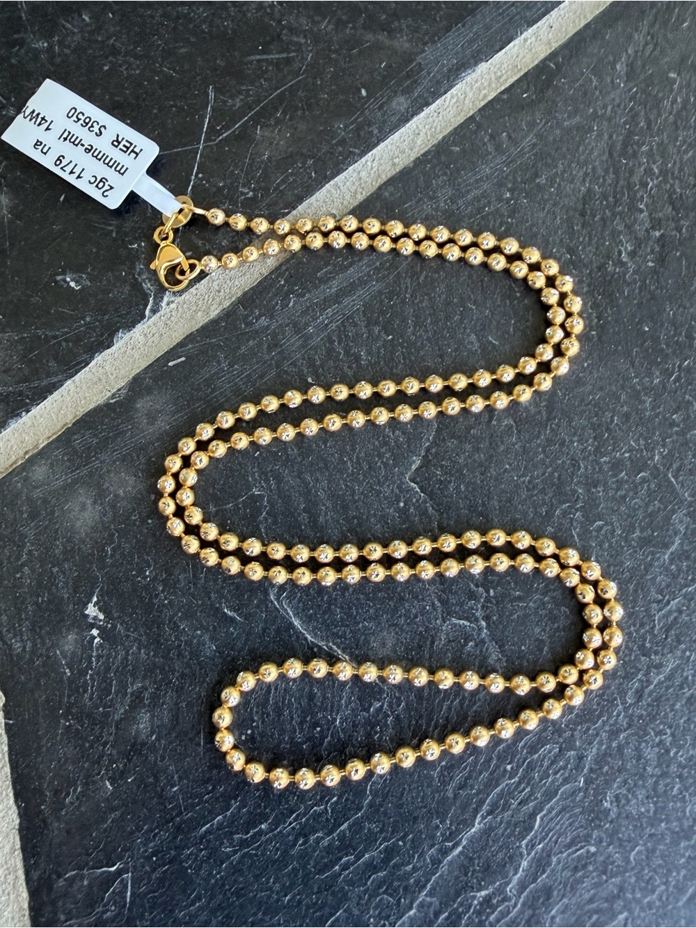 14kt. Yellow Gold Bead Chain Necklace